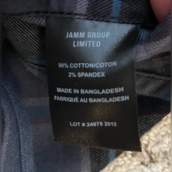 Julian and Mark Plaid Flannel Cotton Stretch Shirt - Picture 6 of 9